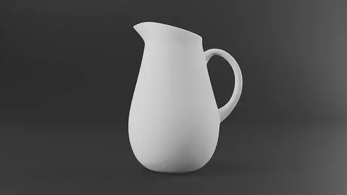 Pitcher Low-poly 3D model 4