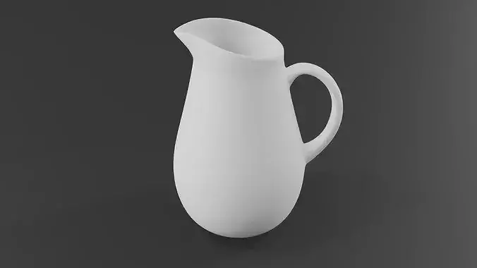 Pitcher Low-poly 3D model 2