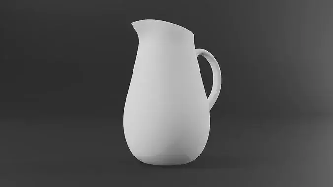 Pitcher Low-poly 3D model 5
