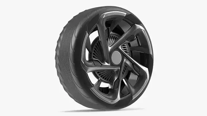 Futuristic Concept Car Wheel 3D model