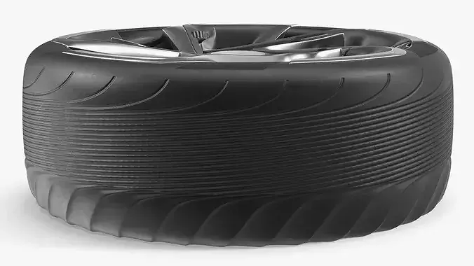 Futuristic Concept Car Wheel 3D model 6