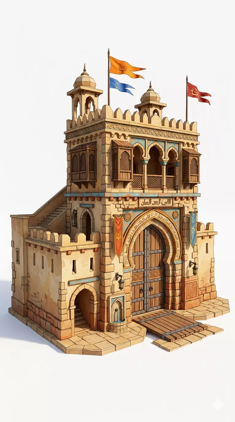 Middle Eastern Bazaar Gate 3D Model 3D print model