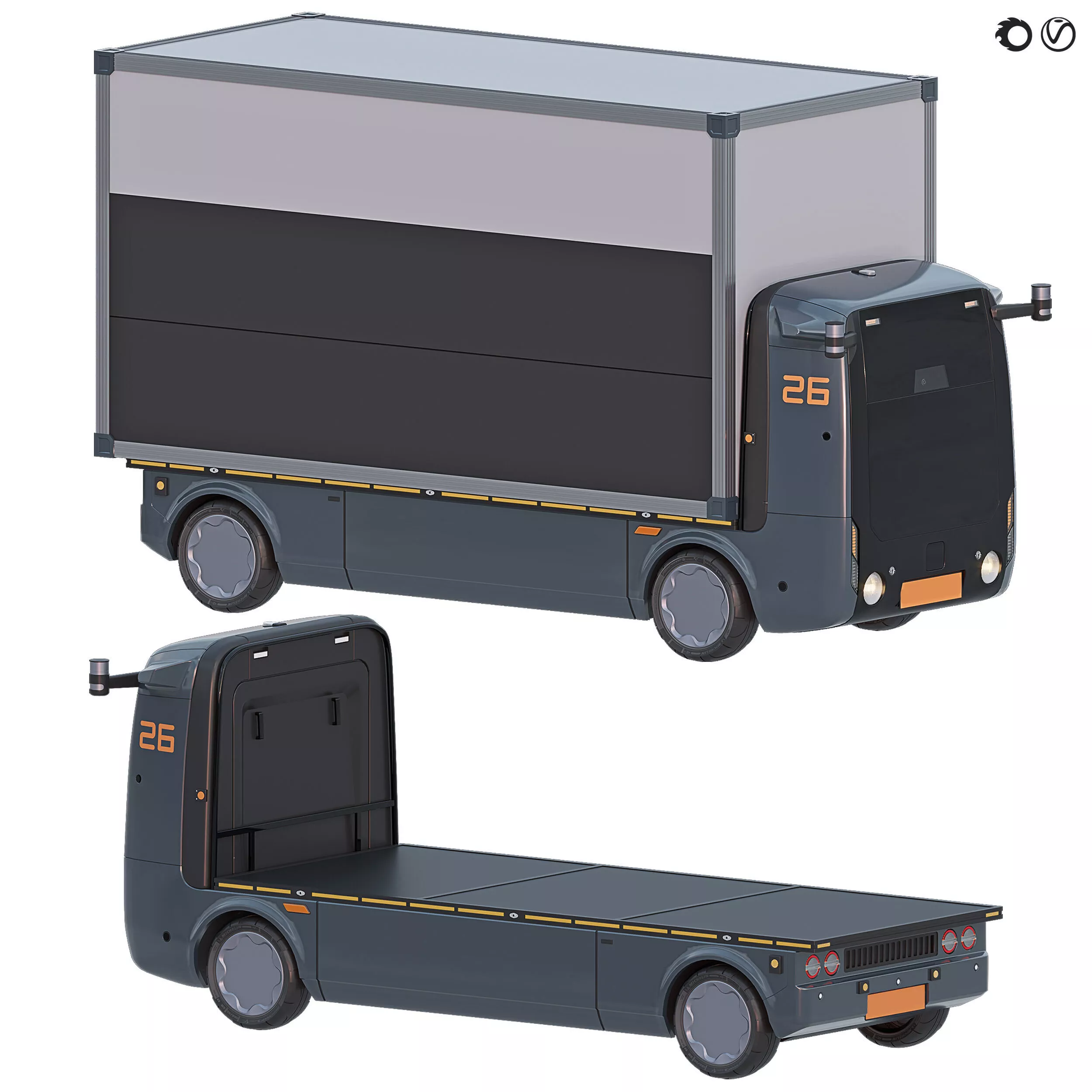 An unmanned cargo transportation platform 3D model