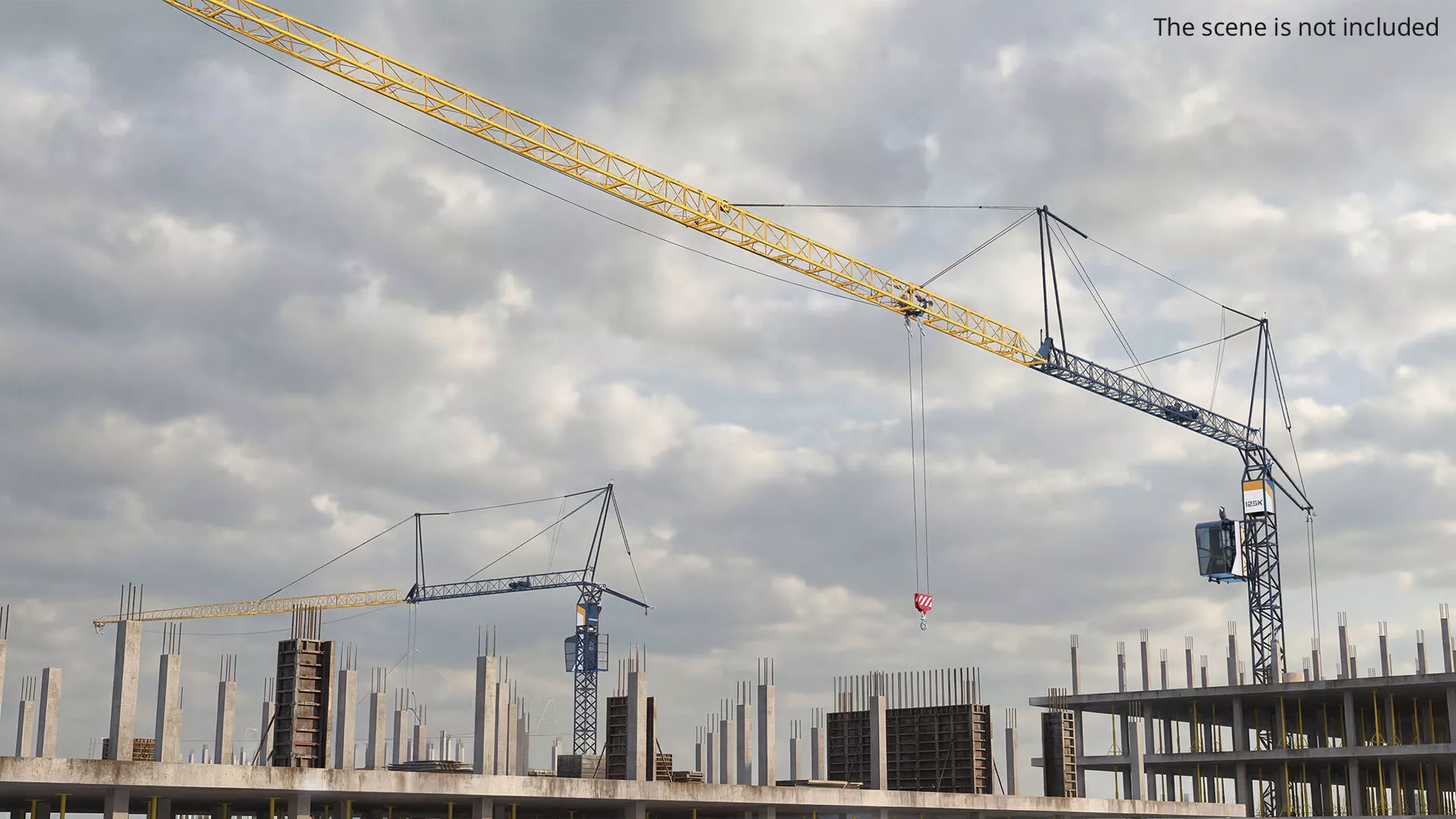 Liebherr 125K Fast Erecting Crane Rigged 3D model
