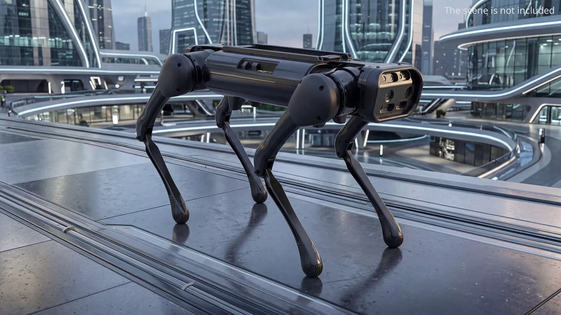 Robotic Dog Set Animated Rigged for Maya 3D model