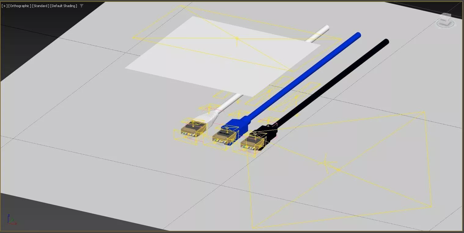 Ethernet RJ-45 Plug cat 7 cat 8 3D new 3D model Low-poly 3D model