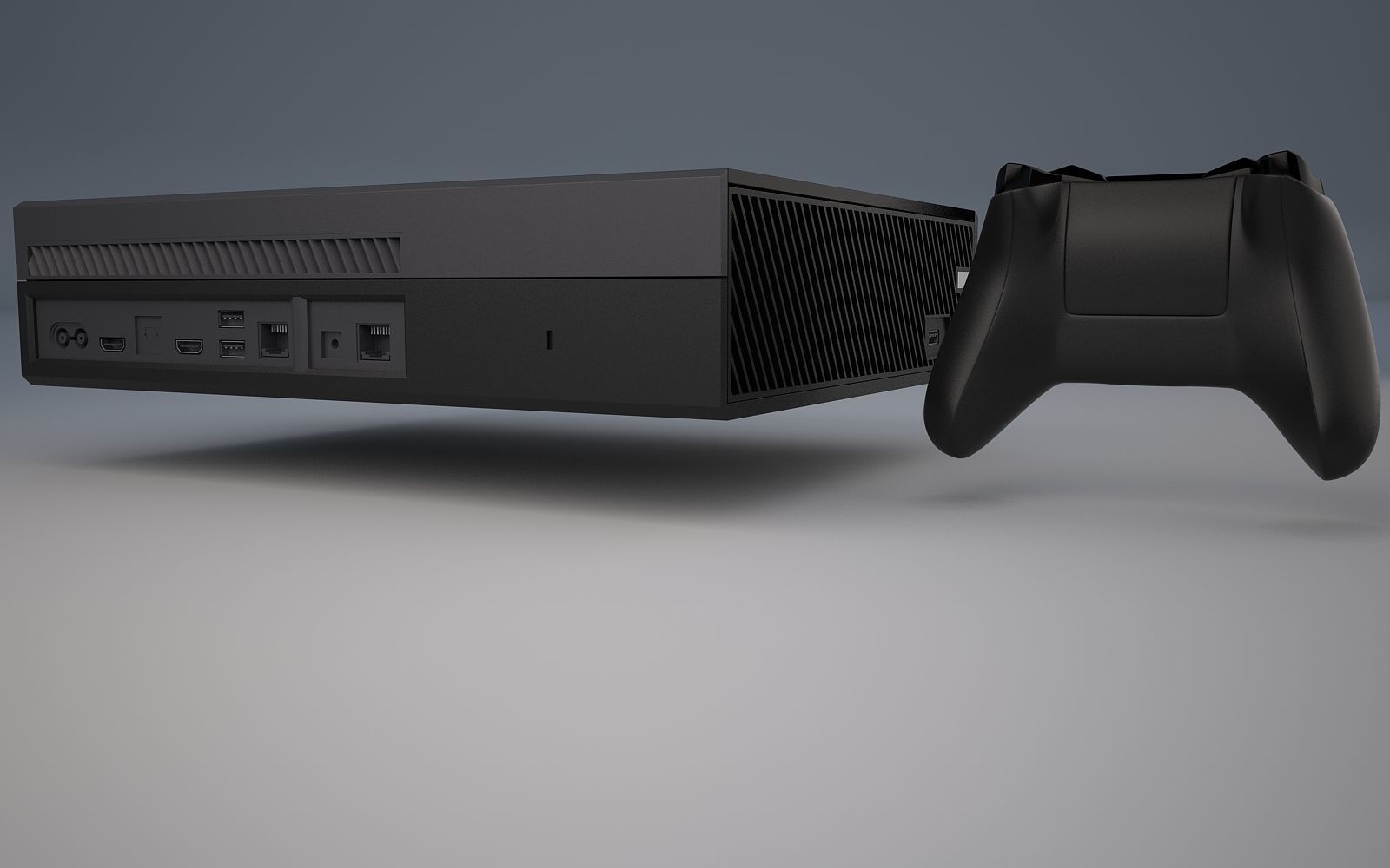 XBOX One Low-poly 3D model_5
