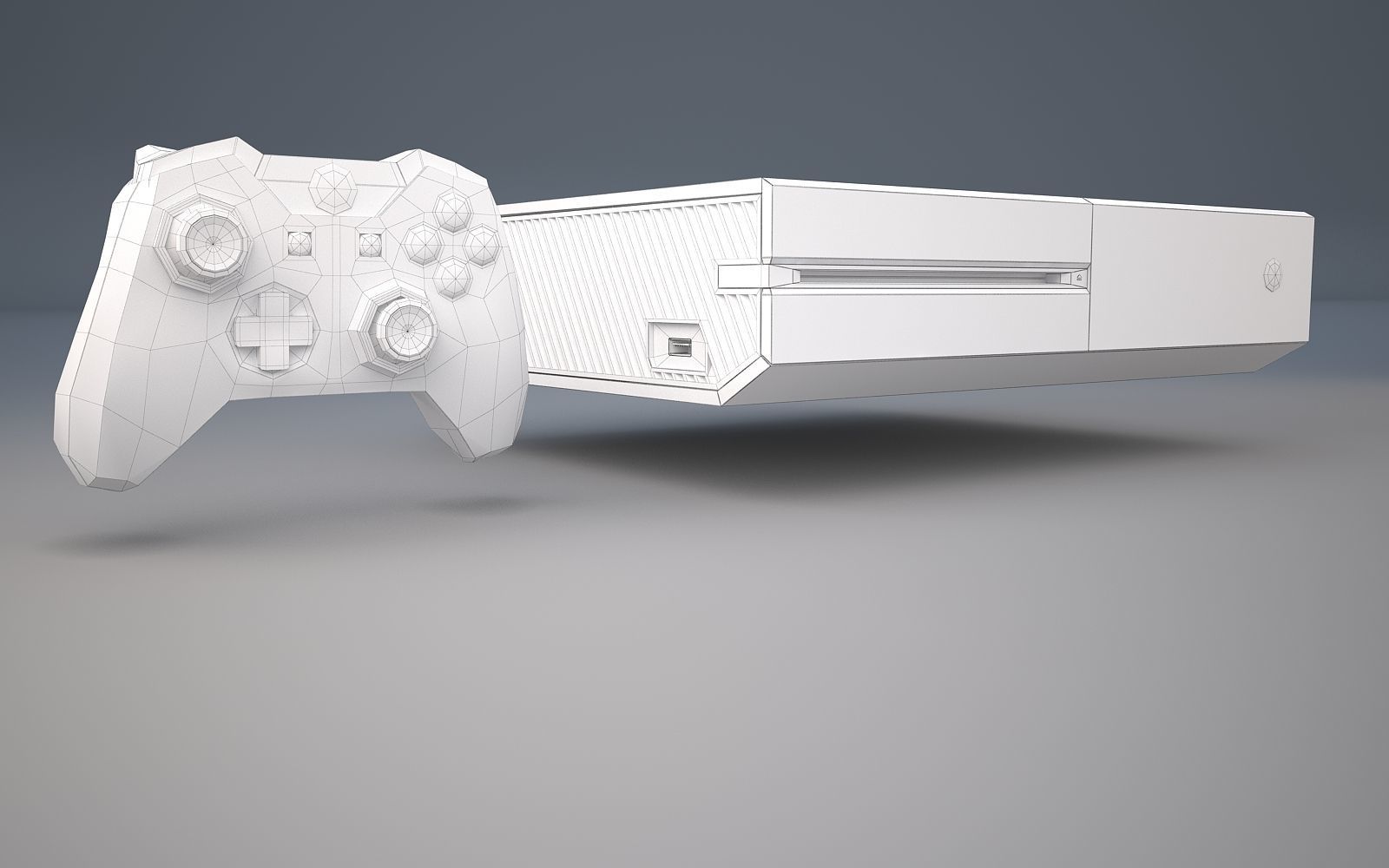 XBOX One Low-poly 3D model_2