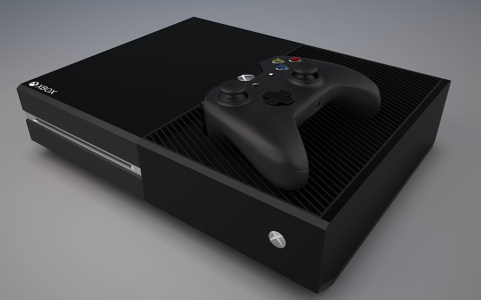 XBOX One Low-poly 3D model_3
