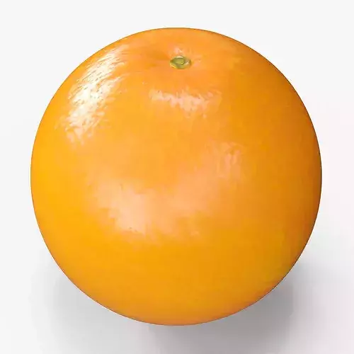 Whole Ripe Orange 3D model 2
