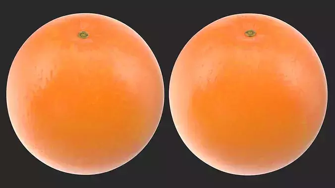 Whole Ripe Orange 3D model 4