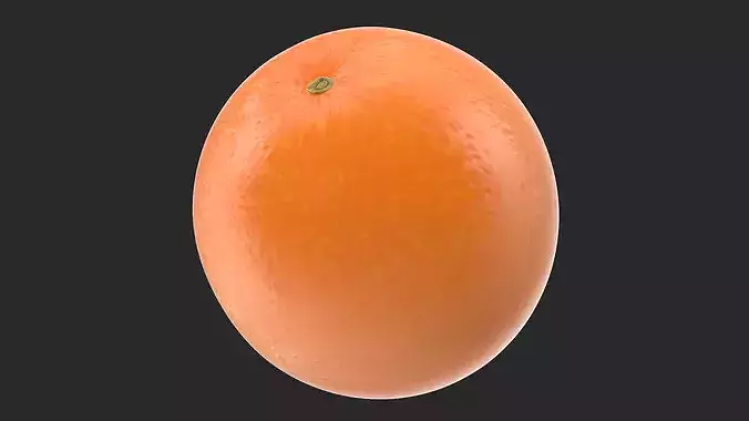 Whole Ripe Orange 3D model