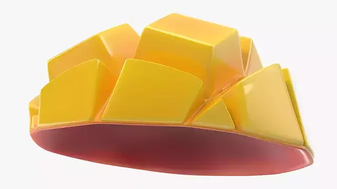 Fresh Mango Wedge 3D model 7
