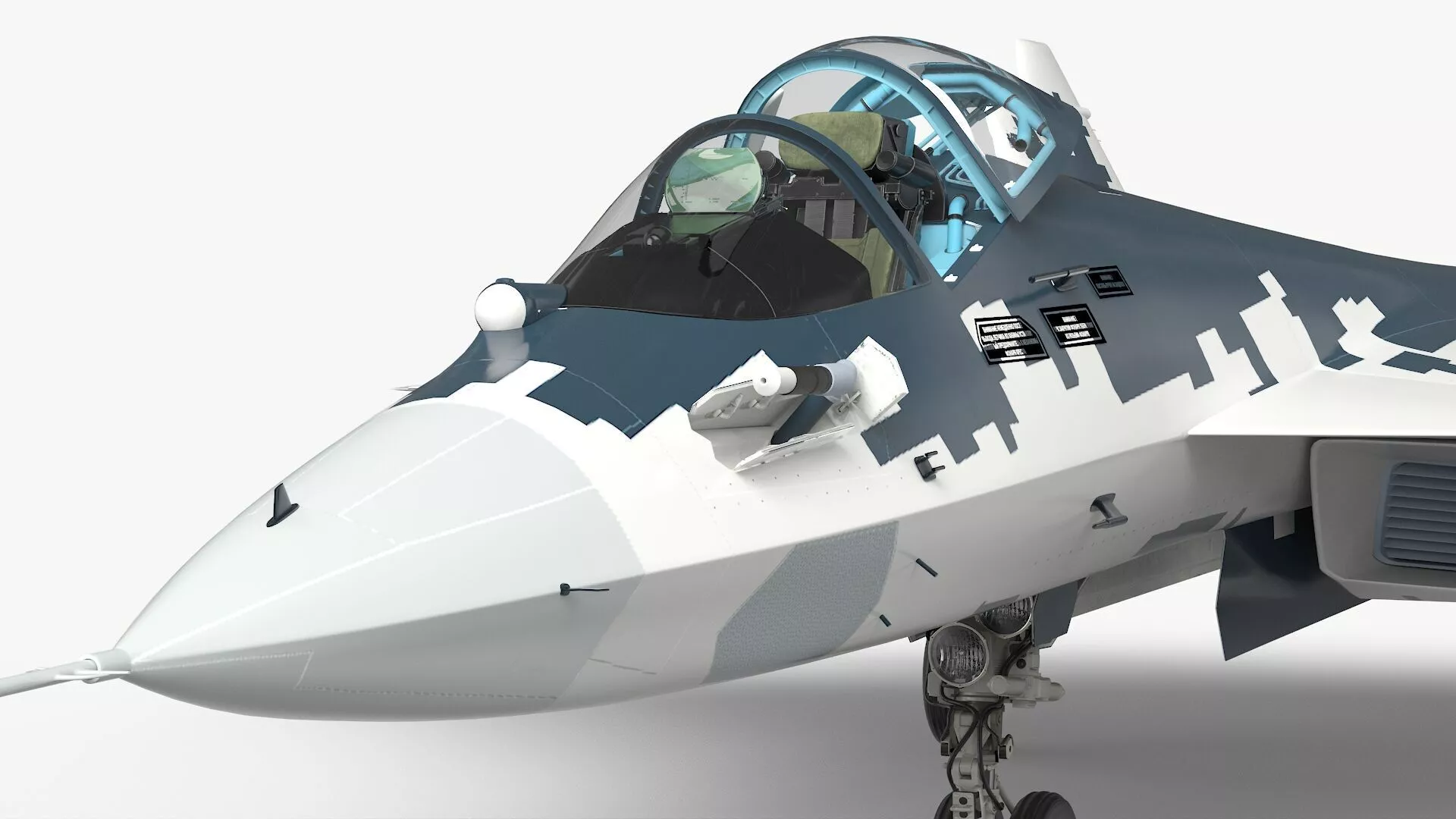 Multirole Stealth Aviation Vehicle Grey White Camo Rigged Maya 3D model