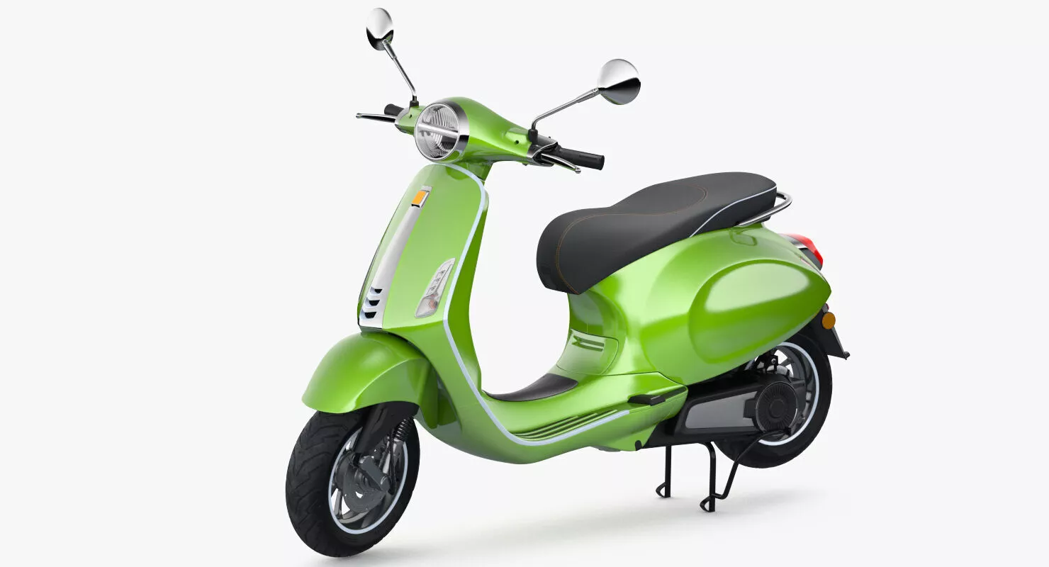Electric Scooter Riggede 3D model