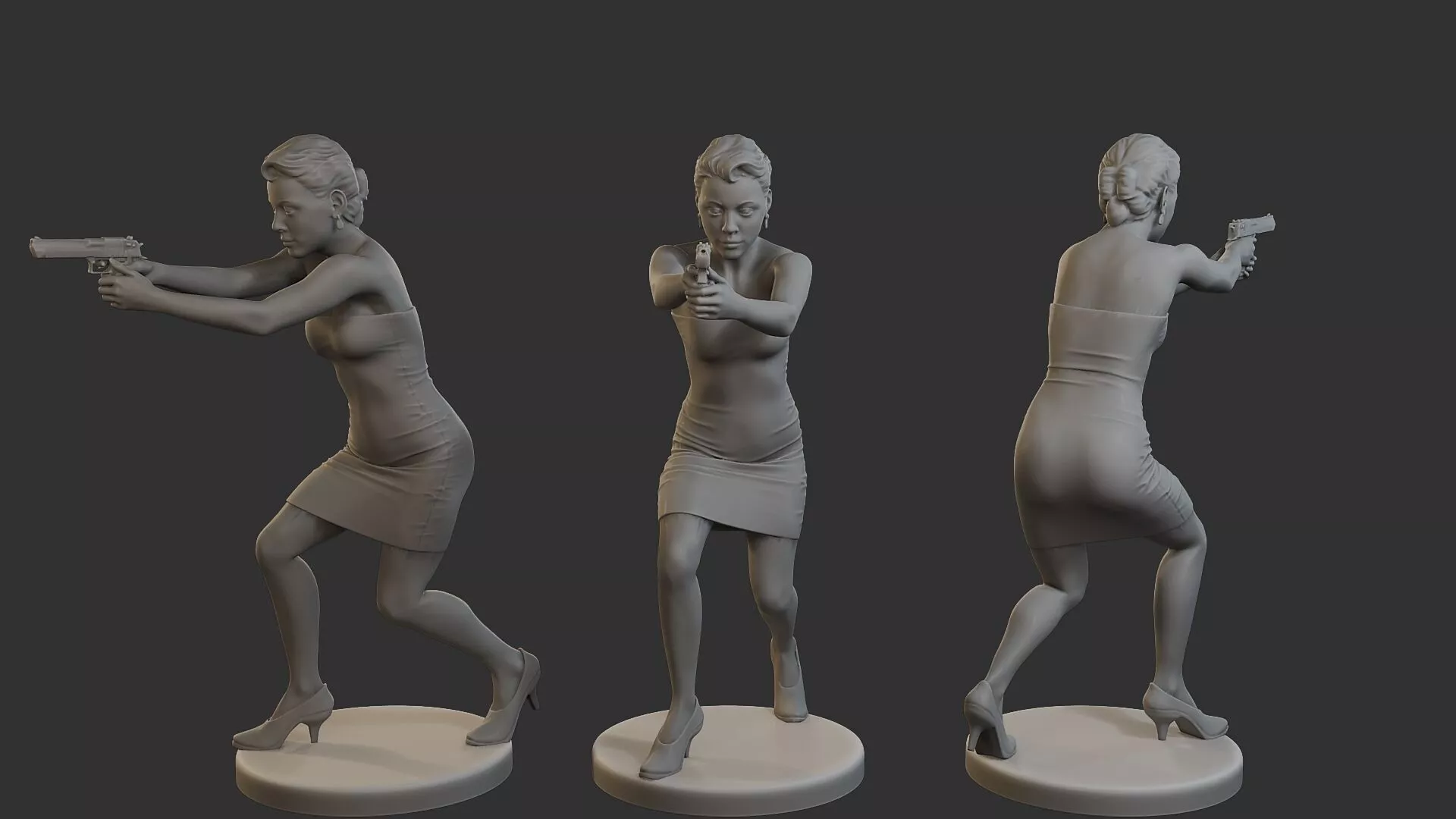 Female Spy Agent FSA1 001 3D print model