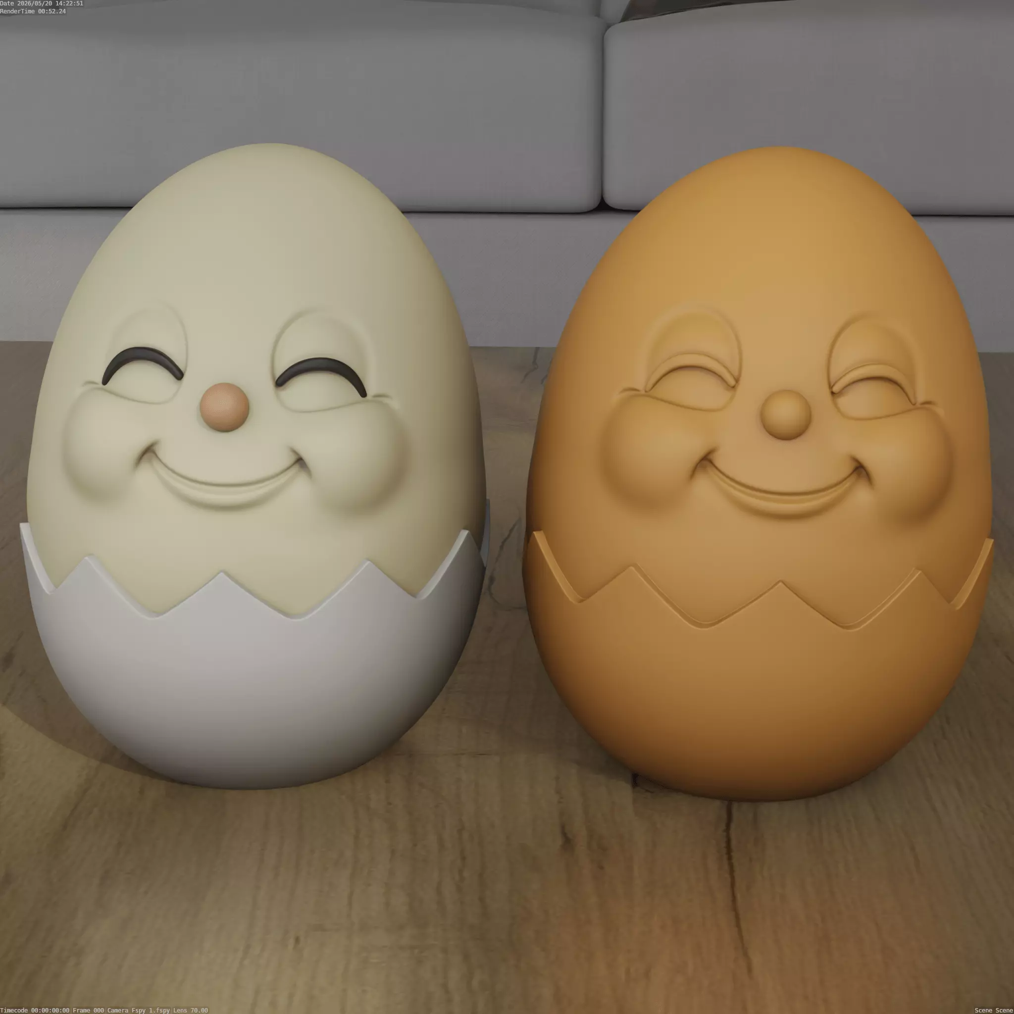 Cute Smiling Egg Toy 3D Printable STL Model 3D print model