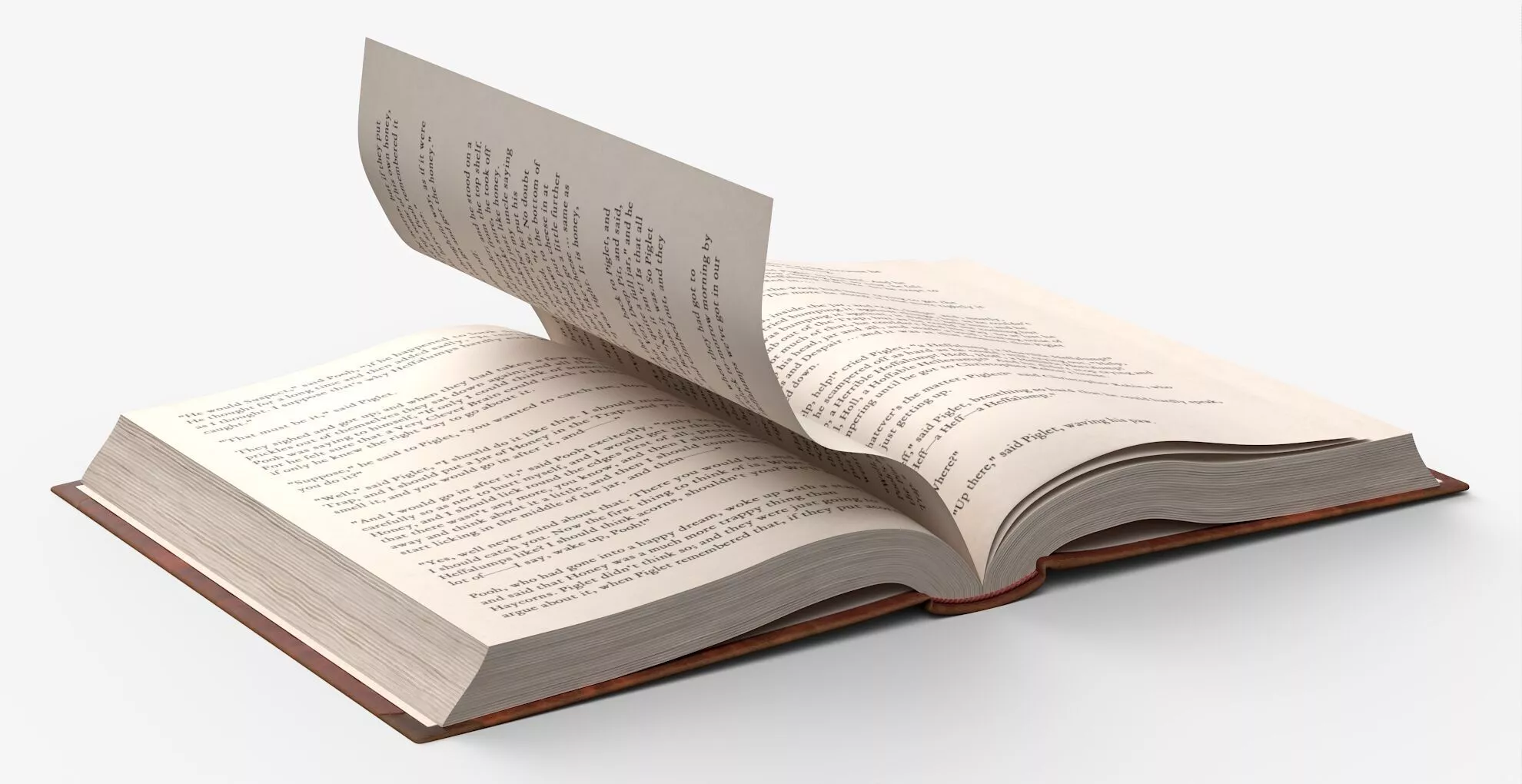 Hardcover Book Set Animated Rigged For Maya 3D model