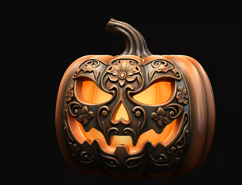 Halloween Pumpkin Lantern STL Gothic Jack O Lantern Printable 3D print model