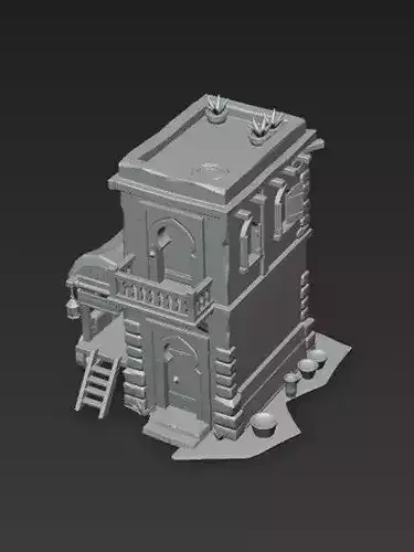 Middle Eastern Bazaar Food Shop 3D Model 3D print model 6