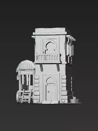 Middle Eastern Bazaar Food Shop 3D Model 3D print model 7