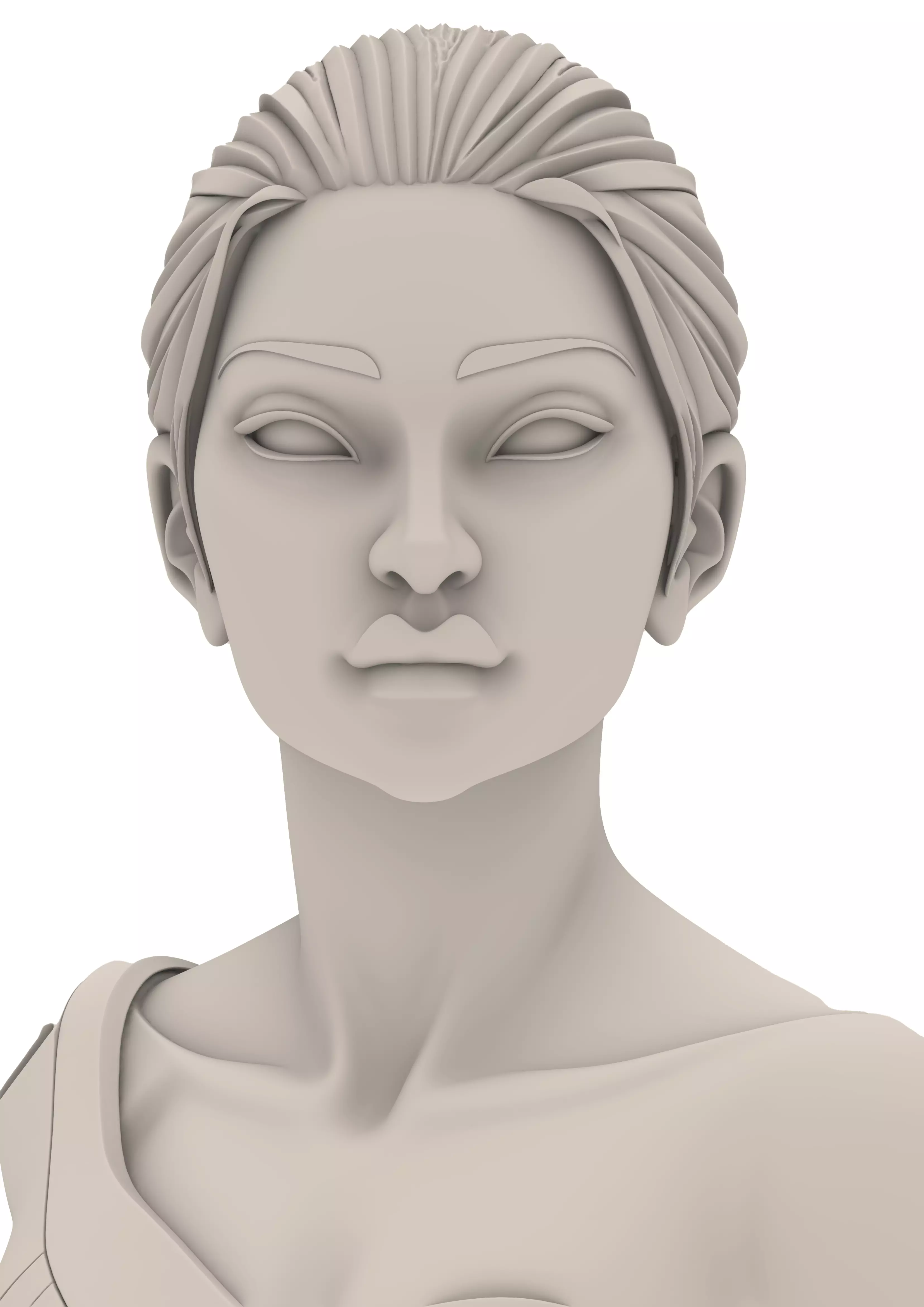 Lady Bust Pocahontas 3D print model