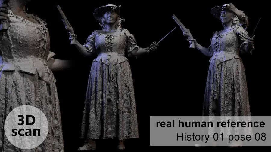 Historical figures 01 Pose08 3D print model
