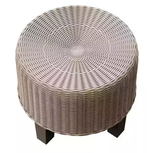Rattan pouf 3D model