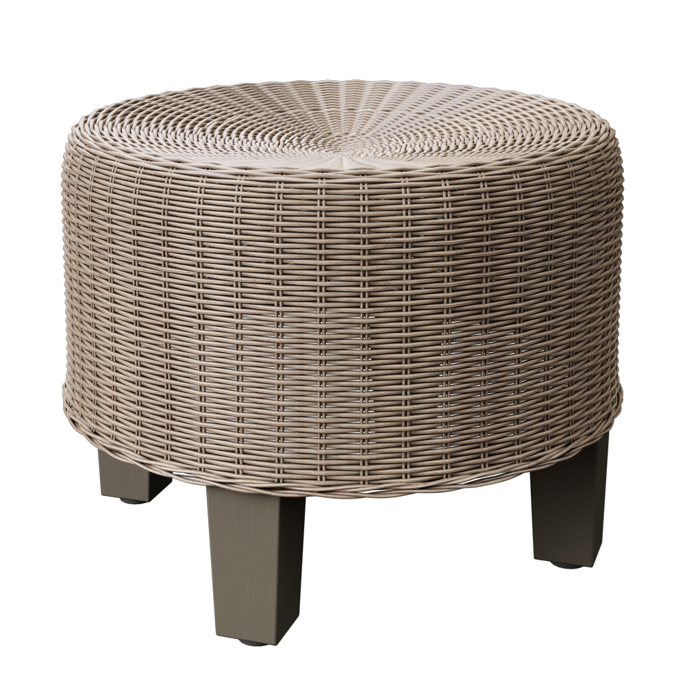 Rattan pouf 3D Model .max .obj .fbx