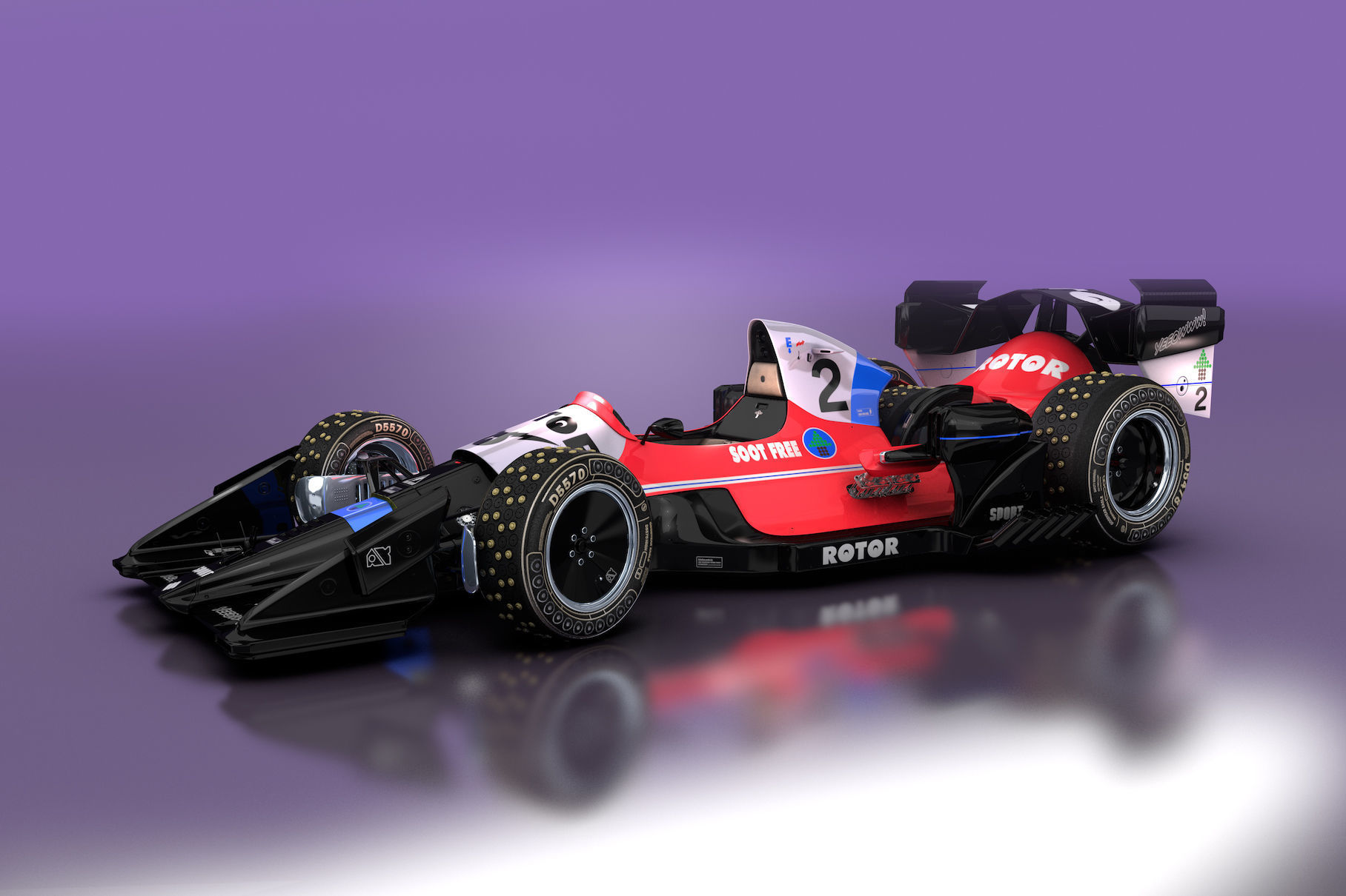 Rotor Racer Soot Free Team 3D model | CGTrader