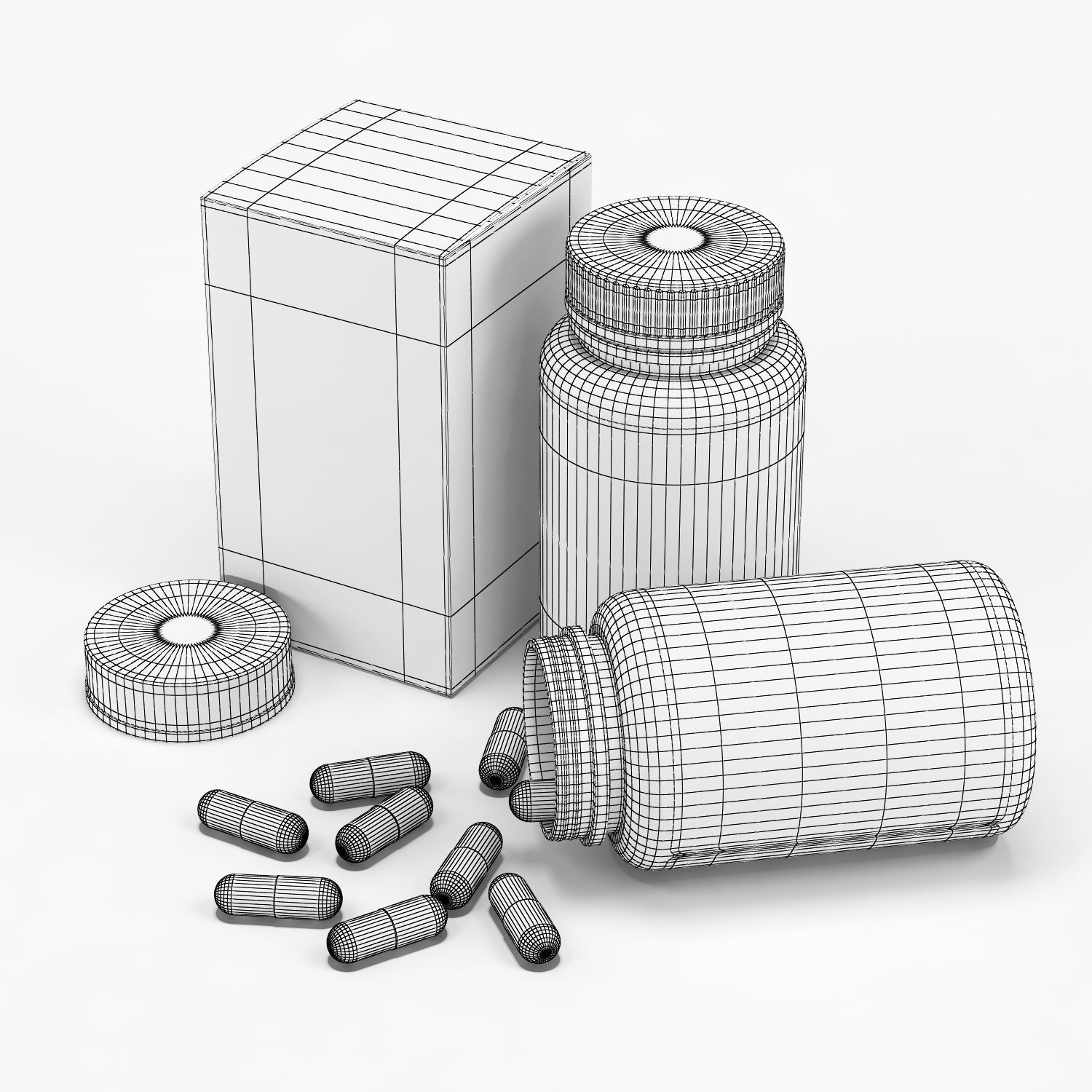 Medicine bottle 3D model_5