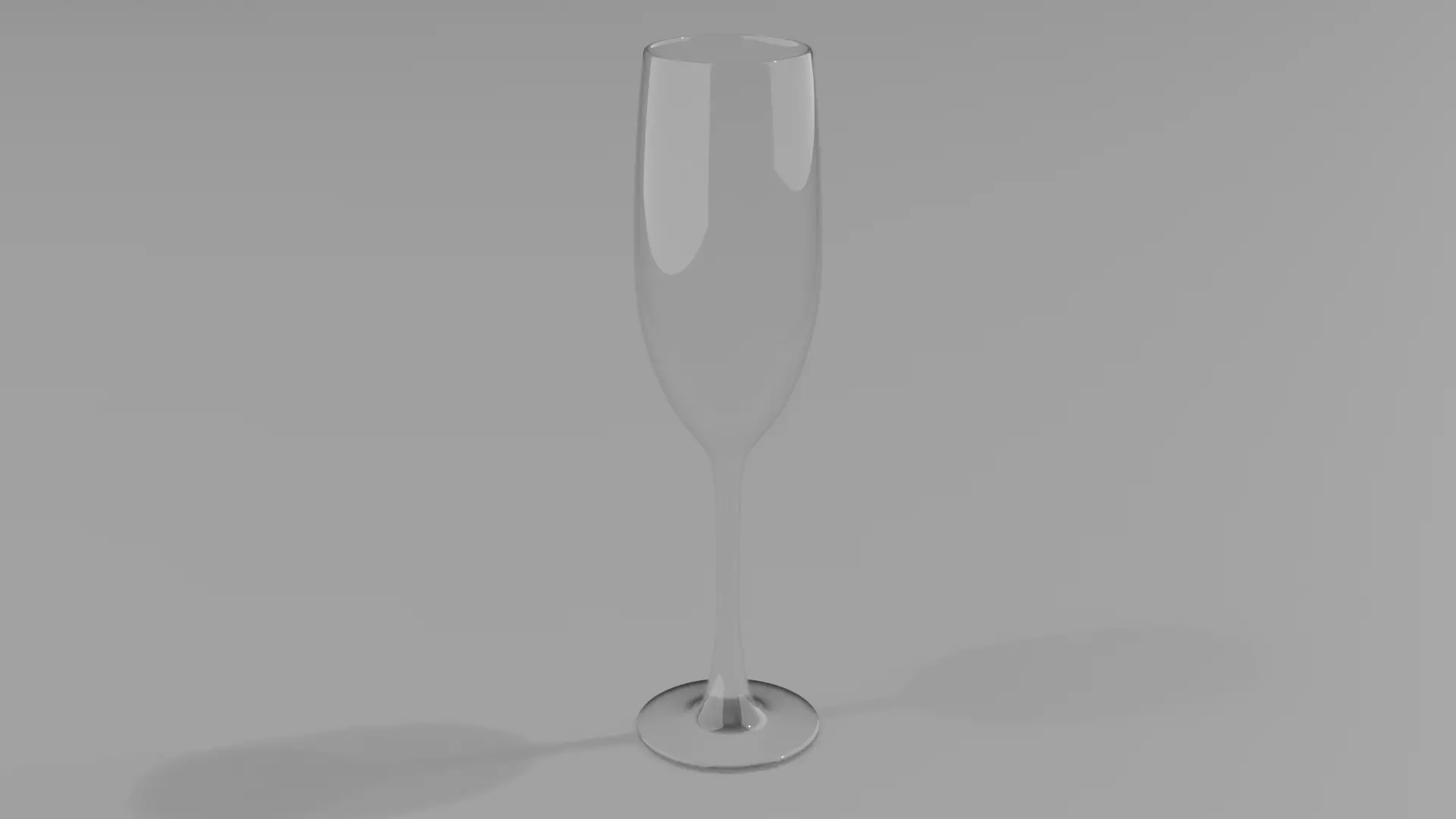 Champagne flute Low-poly 3D model