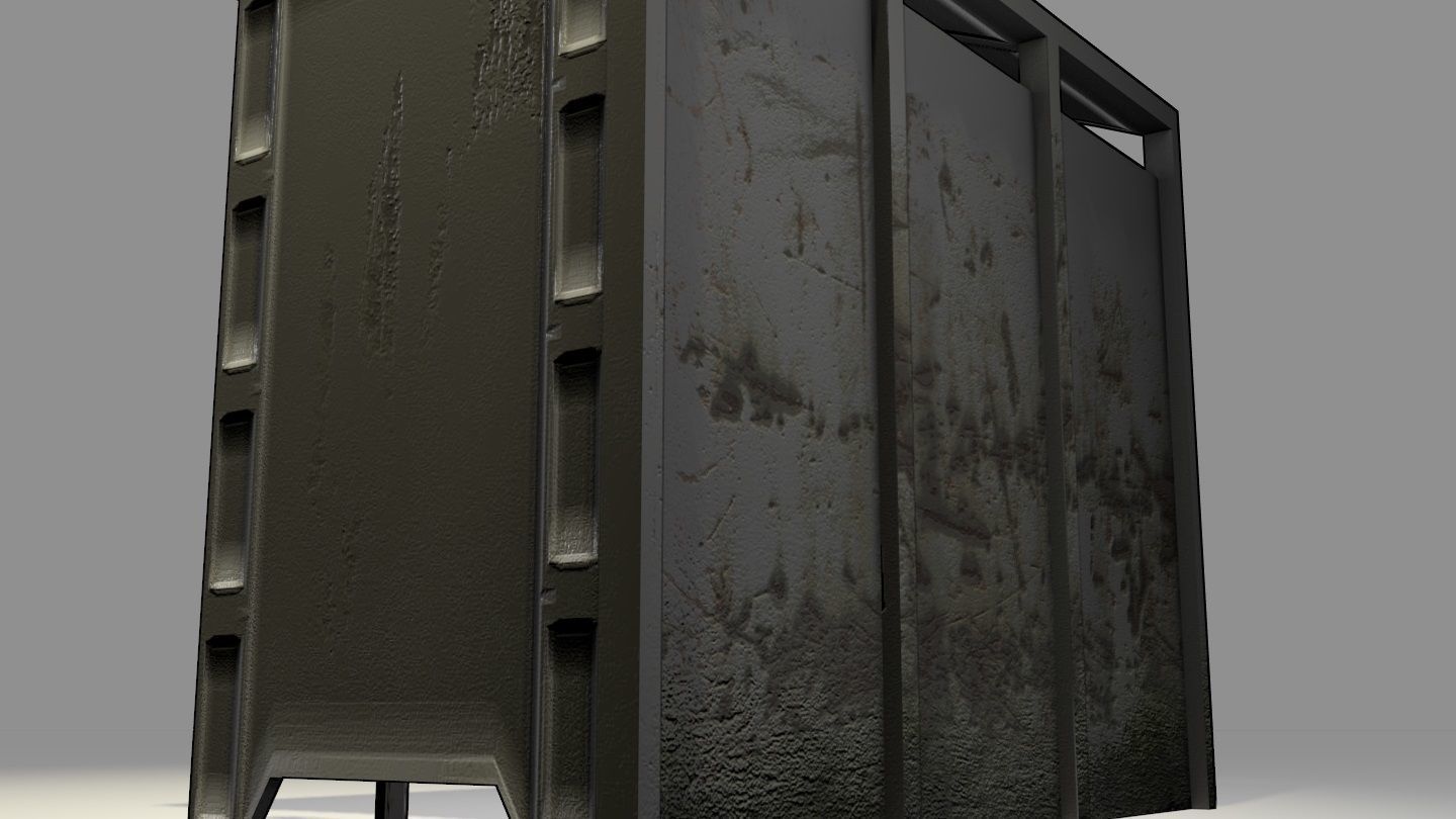 Game-Ready Bus Stop with Bench and Sign Low-poly 3D model_13