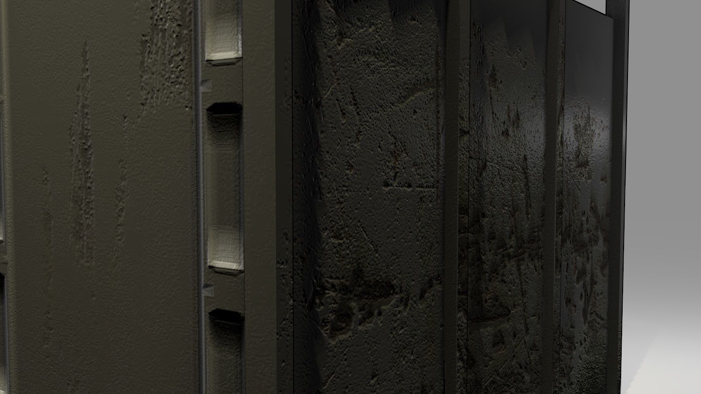 Game-Ready Bus Stop with Bench and Sign Low-poly 3D model_6