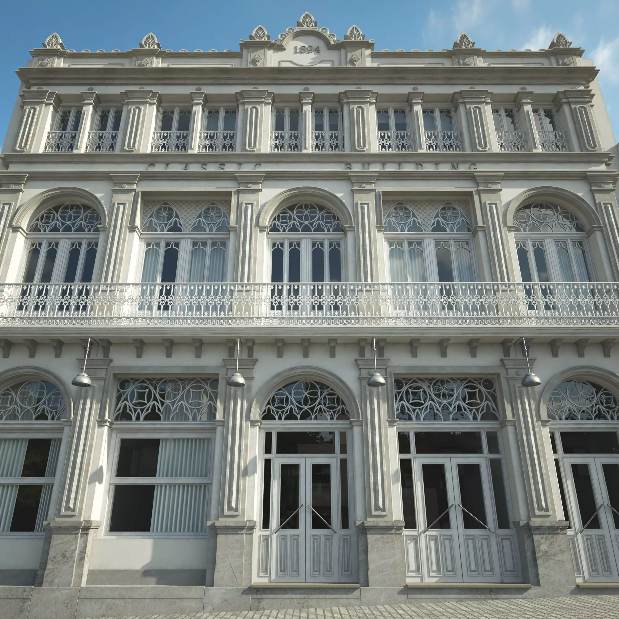 Classic Building 3D - DETAILED 3D model