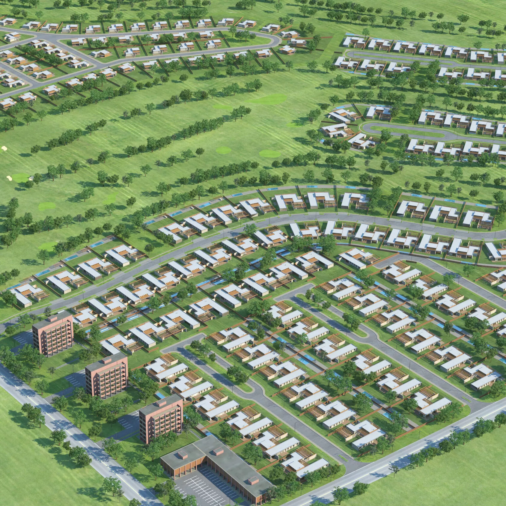 3D Neighborhood - Residential Complex 3D model