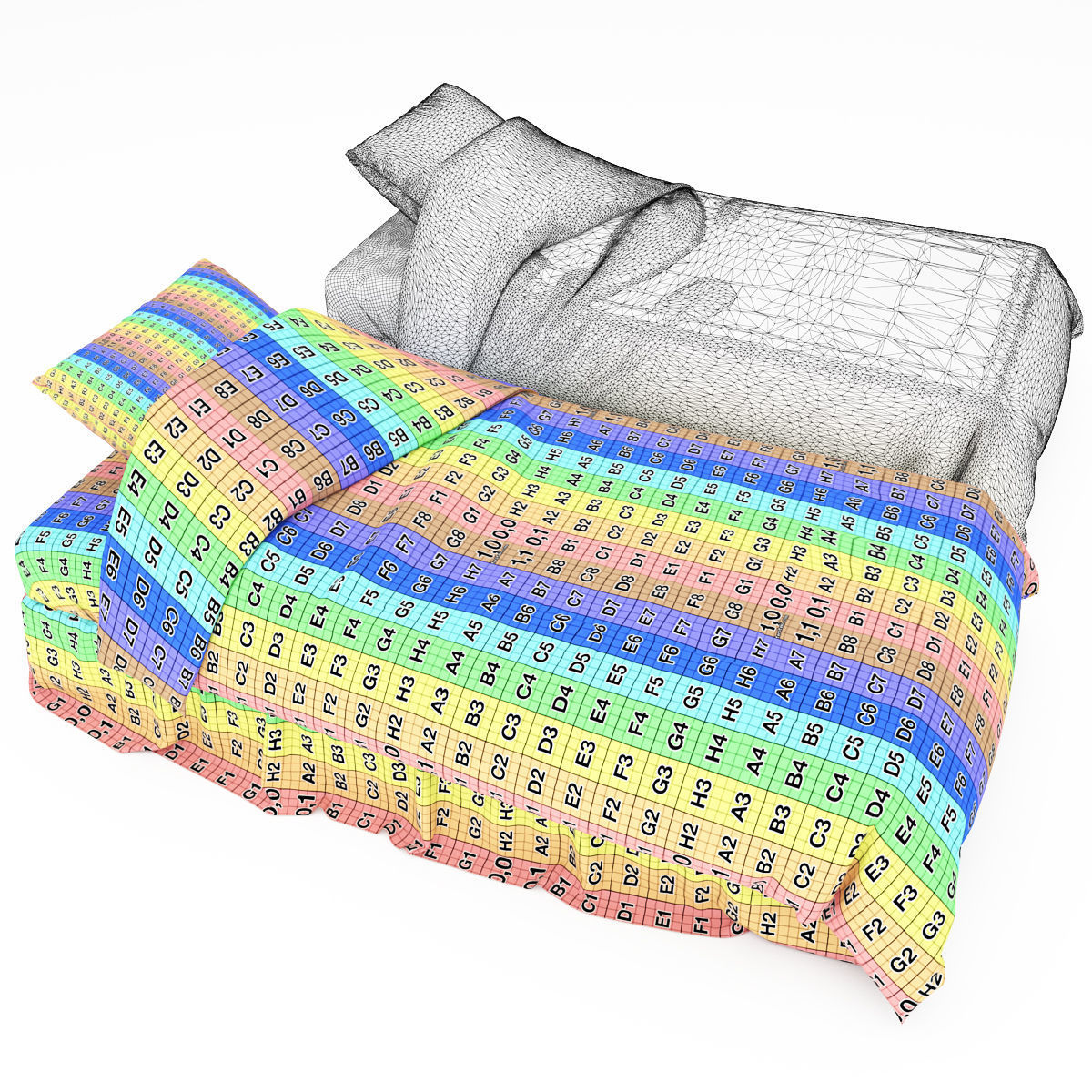 Bed collection 49 3D model_7