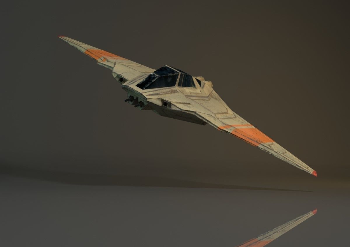 Scouting Flyer Low-poly 3D model_0