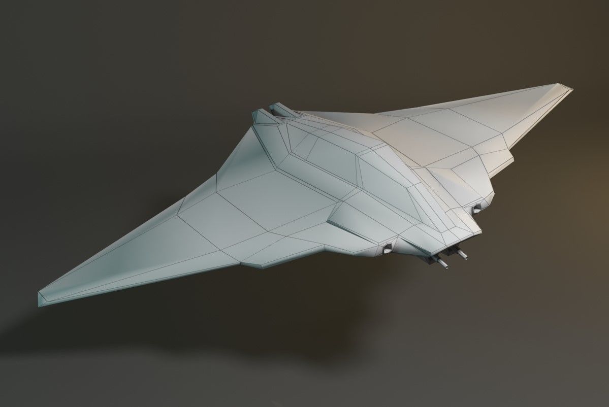Scouting Flyer Low-poly 3D model_4