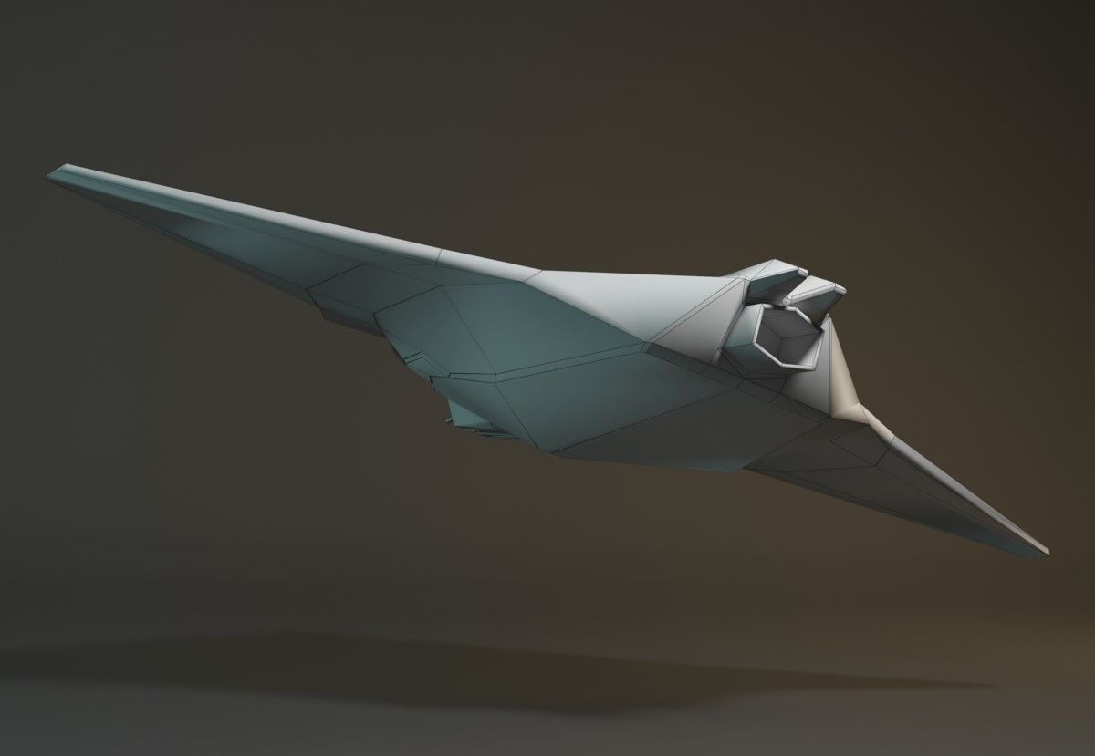 Scouting Flyer Low-poly 3D model_5