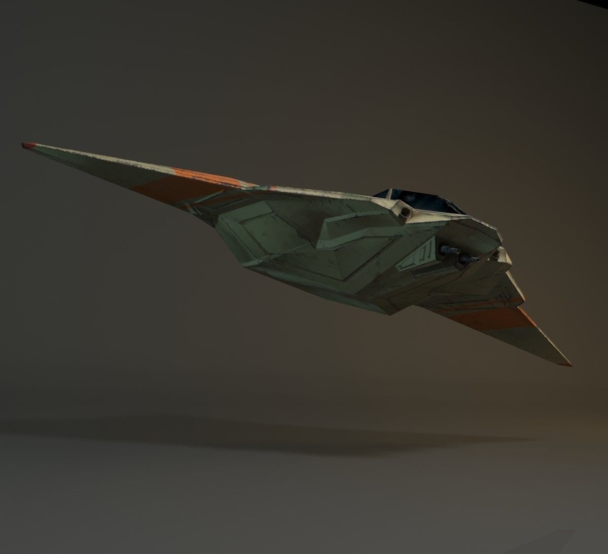 Scouting Flyer Low-poly 3D model_2
