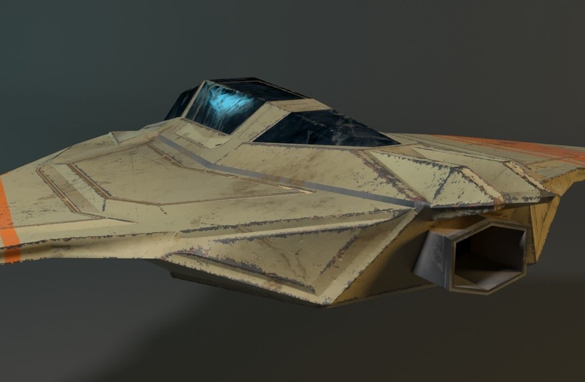 Scouting Flyer Low-poly 3D model_1