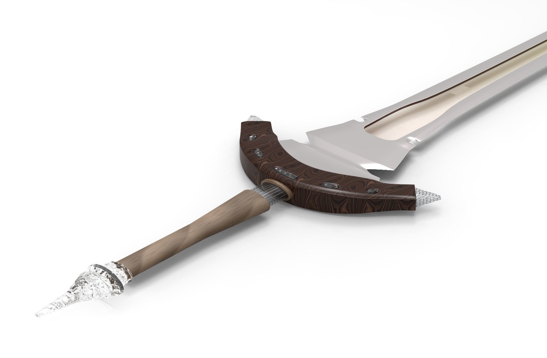 Fantasy Sword Low-poly 3D model_7