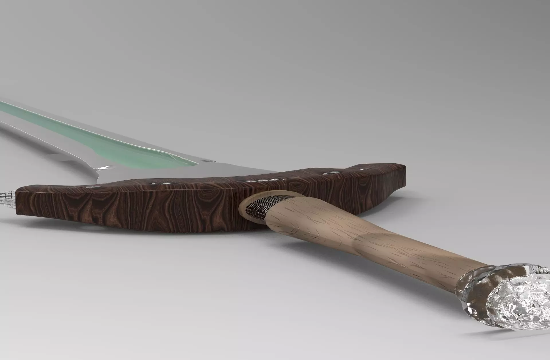 Fantasy Sword Low-poly 3D model_0