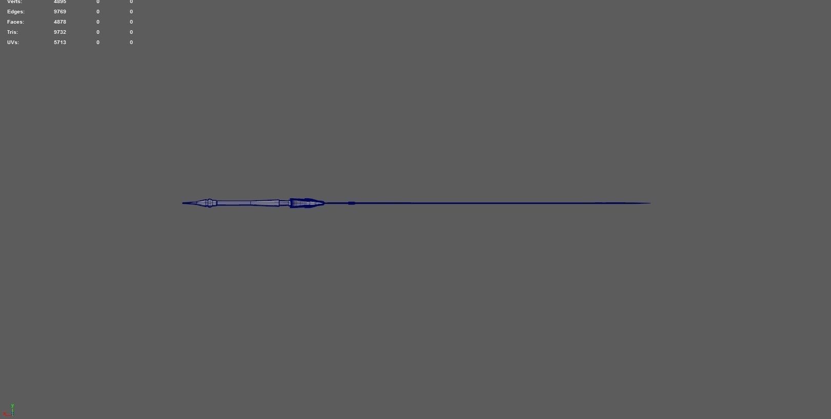 Fantasy Sword Low-poly 3D model_1