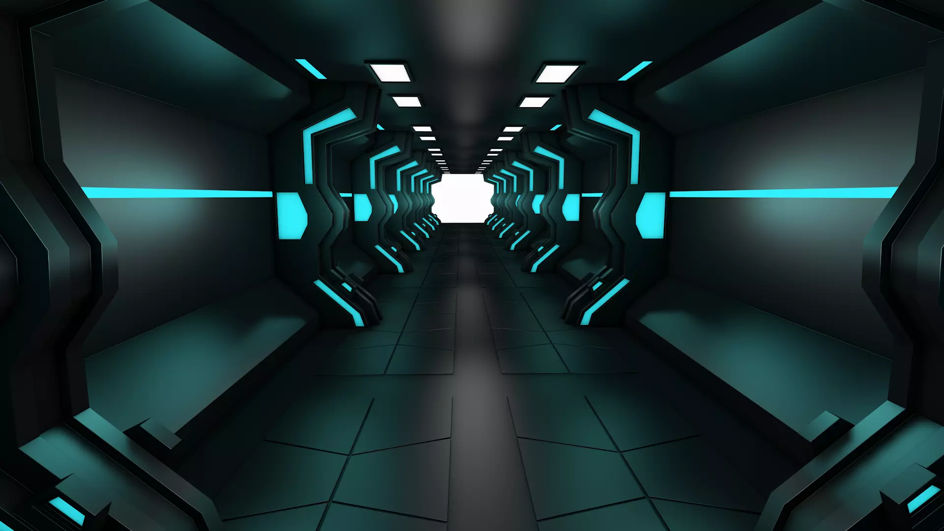 Sci Fi Corridor Low-poly 3D model