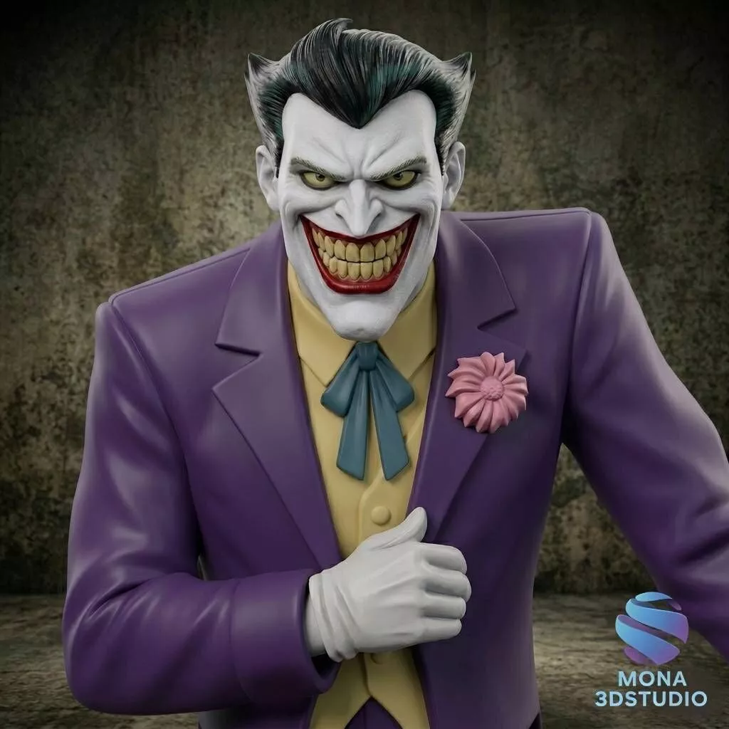 The Joker Diorama 3D Printable STL Statue Presupported 3D print model