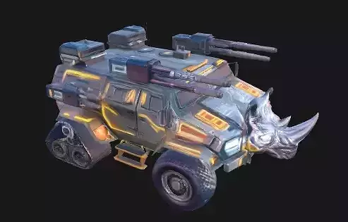 Detailed Industrial Truck - Game Ready  Low-poly 3D model 4