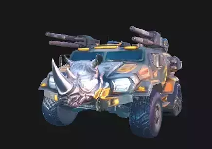 Detailed Industrial Truck - Game Ready  Low-poly 3D model 7