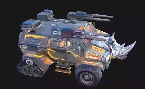 Detailed Industrial Truck - Game Ready  Low-poly 3D model 3
